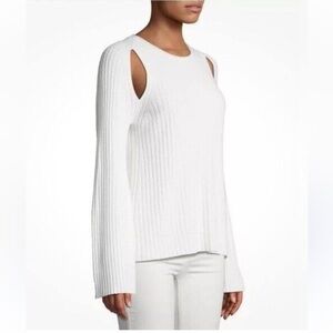 Vince 100% cashmere ribbed bell sleeve sweater